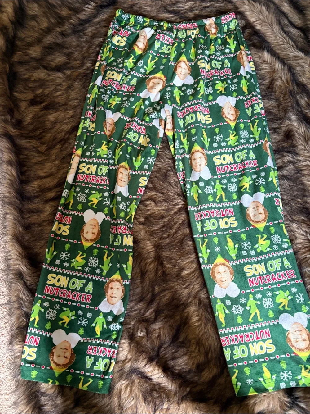ELF  'Son of a Nutcracker' Christmas Men’s Pajama Bottoms Size Large